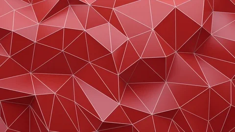 Abstract Triangle Red Background Random Motion, 3d Loopable Animation 4k Stock Footage 74272914