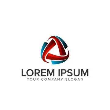 Abstract triangle rotation logo Stock Illustration