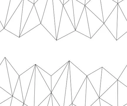 Abstract triangle seamless pattern. Irregular polygonal linear grid. Geometri 스톡 일러스트