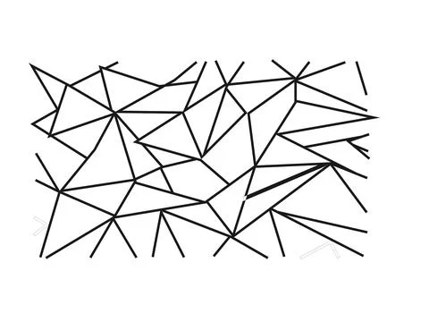 Abstract triangle seamless pattern. Irregular polygonal linear grid. Geomet.. Stock Illustration