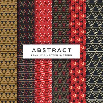 Abstract Triangle Seamless Vector Patterns Stock Illustration