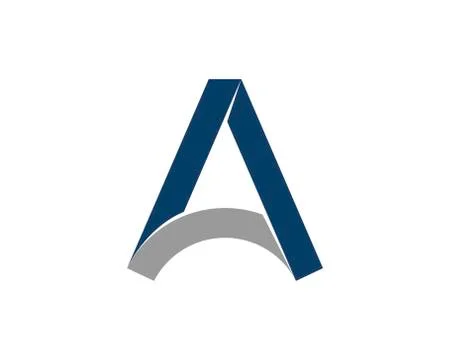 Abstract triangle shape and A letter initial 스톡 일러스트
