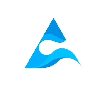 Abstract triangle shape and wave Ilustração Stock