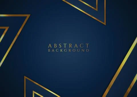 Abstract triangle shape background dark tone light gold modern style Stock Illustration