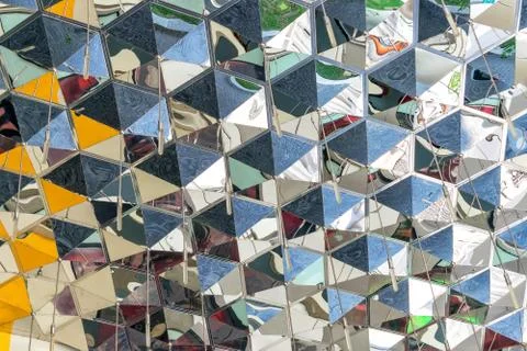 Abstract triangle shape of ceiling with reflection Stock Photos