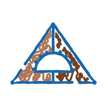 Abstract triangle shape displaying complex patterns Stock Illustration