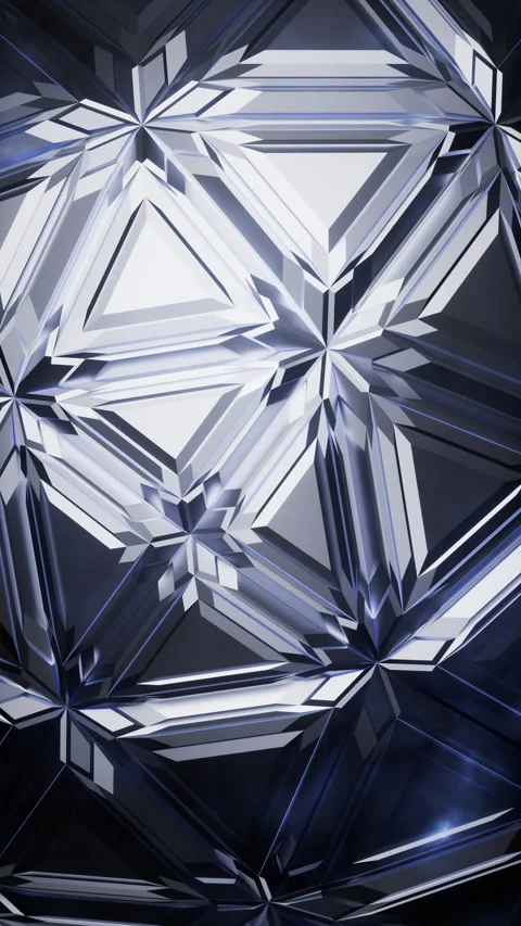 Abstract triangle shape geometry, 3d rendering. Video stock 205677638