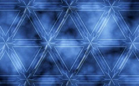 Abstract triangle shape geometry, 3d rendering. Stock Illustration