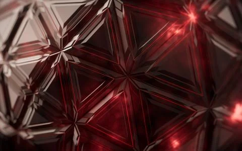 Abstract triangle shape geometry, 3d rendering. Illustrazione stock