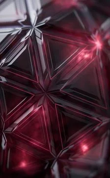 Abstract triangle shape geometry, 3d rendering. Illustrazione stock