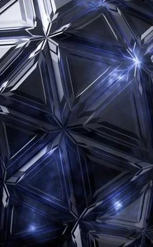 Abstract triangle shape geometry, 3d rendering. Stock Illustration