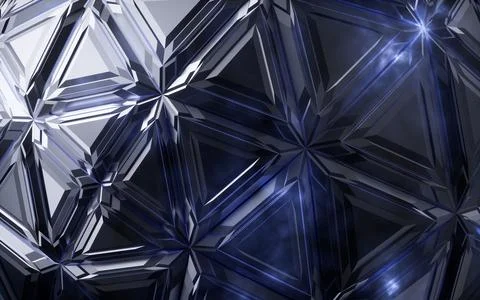 Abstract triangle shape geometry, 3d rendering. 스톡 일러스트