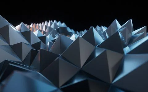 Abstract triangle shape geometry background, 3d rendering. Stock Photos