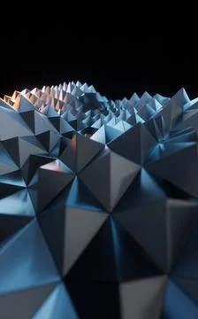 Abstract triangle shape geometry background, 3d rendering. Foto stock