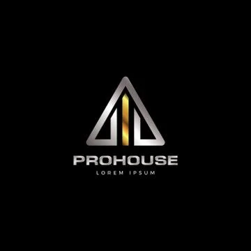 Abstract Triangle Shape Modern House Property Logo Symbol Icon Stock Illustration