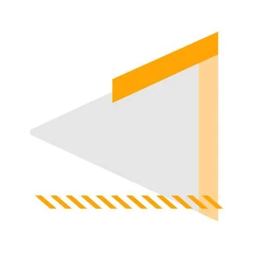 Abstract triangle shape with orange stripes brochure element design Stock Illustration
