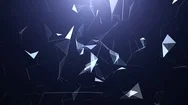 Abstract Triangle Shapes On Dark Blue Background Stock Footage