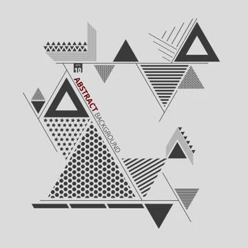 Abstract of triangle shapes in various combination background. Stock Illustration