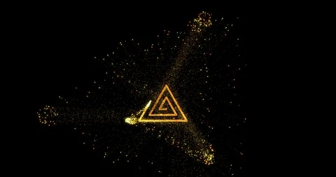 Abstract triangle star dust twisted spiral background Stock Footage 122970576