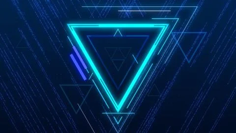 Abstract triangle technology futuristic background motion graphic design elem Stock Illustration