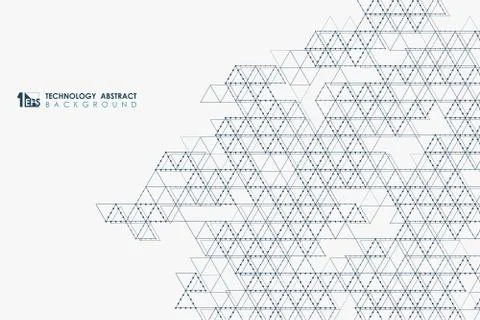 Abstract triangle technology of modern design for cover background. Illustrazione stock