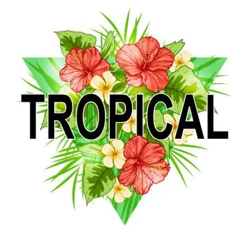 Abstract triangle tropical background Stock Illustration