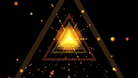 Abstract Triangle Tunnel Background Animation Stock Footage 244894381
