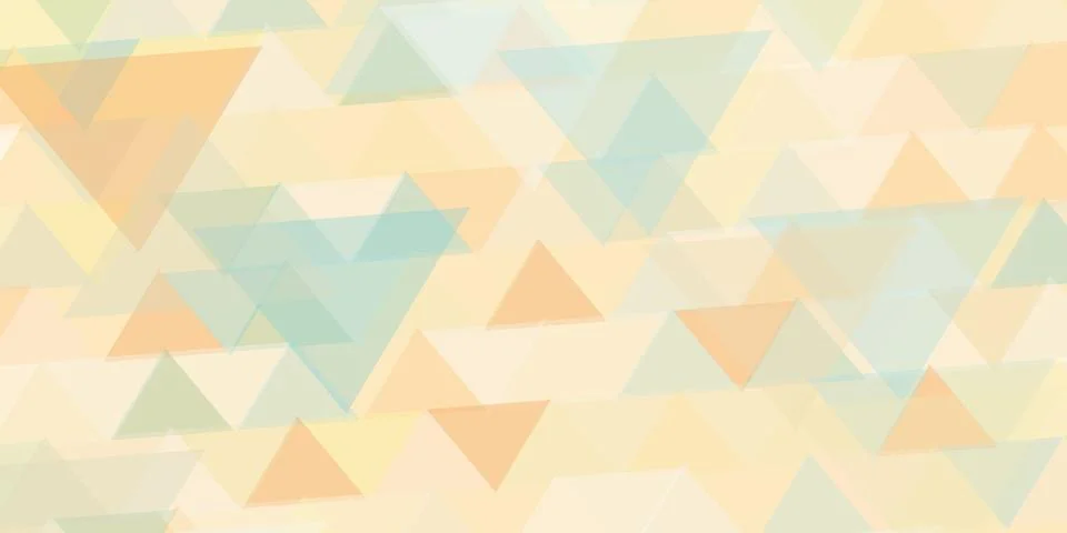 Abstract triangle vector pattern background with soft pastel orange and teal Stock Illustration