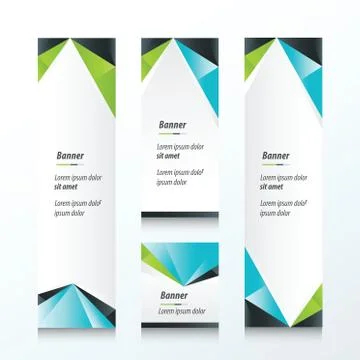 Abstract Triangle Vertical Banner Stock-Illustration