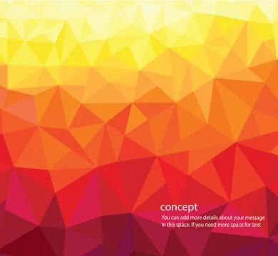 Abstract triangle warm colors background vector Stock Illustration