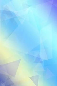 Abstract triangles and polygon facets in blue and lavender create a soft gl.. Stock Illustration
