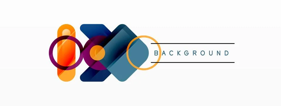 Abstract triangles and square minimal geometric background Stock Illustration