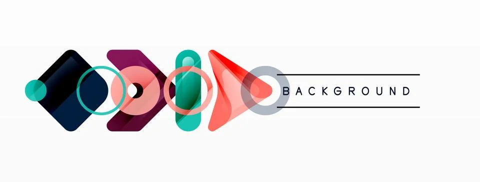 Abstract triangles and square minimal geometric background Stock Illustration