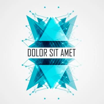 Abstract triangles background for business template. Vector illustration Stock Illustration