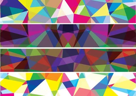 Abstract triangles banner Stock Illustration