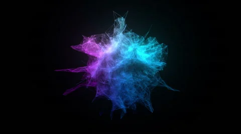 Abstract triangles explosion on black Stock Footage 60833294