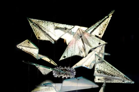 Abstract triangles glass texture 库存照片