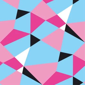 Abstract triangles hand drawn seamless patter Stock Illustration