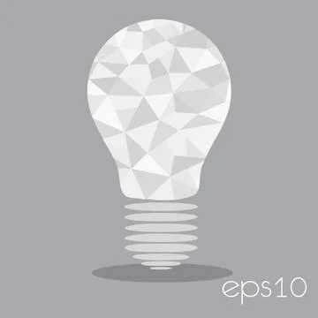 Abstract triangles idea lamp Stock Illustration