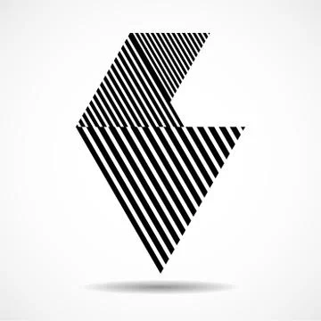 Abstract triangles of lines, geometric shapes. Vector design elements Stock Illustration