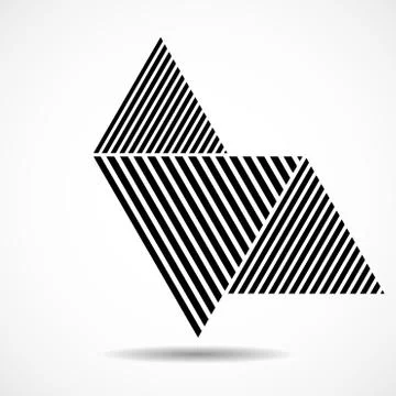 Abstract triangles of lines, geometric shapes. Vector design elements Stock Illustration