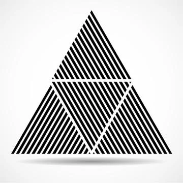 Abstract triangles of lines, geometric shapes. Vector design elements Stock Illustration