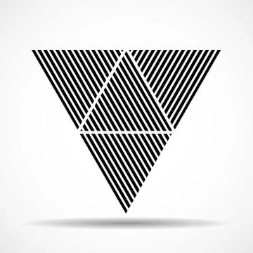 Abstract triangles of lines, geometric shapes. Vector design elements Stock Illustration