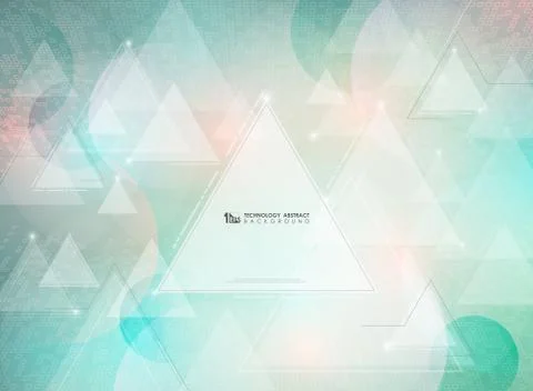 Abstract triangles pattern design of futuristic business decorative Stock Illustration