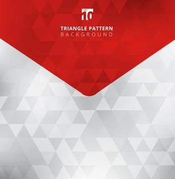 Abstract triangles pattern on gray and white color background and texture wit Illustrazione stock