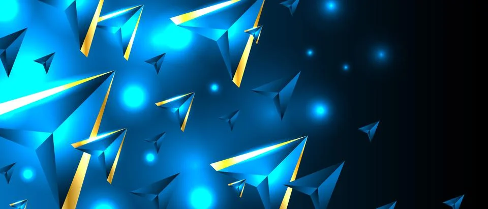 Abstract triangles pattern luxury dark blue with gold vector background. EPS 10. イラスト素材