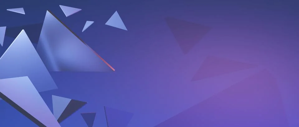 Abstract triangles pattern luxury dark blue backdrop. Modern horizontal banner  Stock Illustration