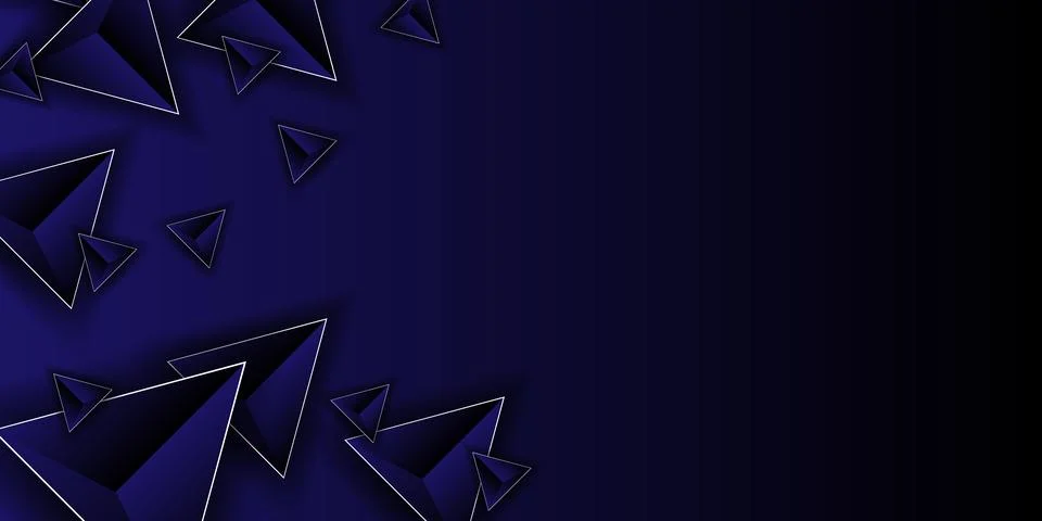 Abstract triangles pattern. Luxury dark triangles on blue background. Vector 스톡 일러스트