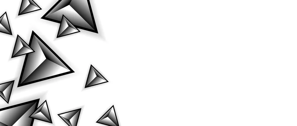 Abstract triangles pattern. Luxury gray triangles on white background. Vector Stock Illustration