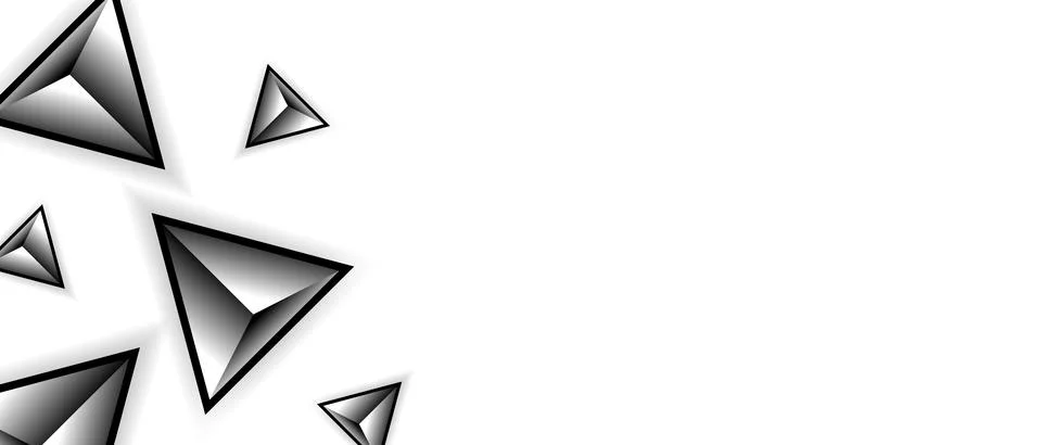 Abstract triangles pattern. Luxury gray triangles on white background. Vector Illustrazione stock